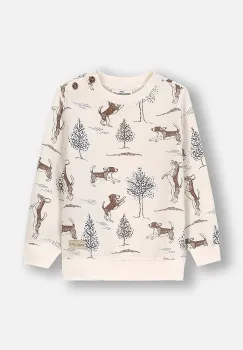 Coccodrillo bluza bebe culoarea bej, modelator, FRIENDS TOGETHER BOY NEWBORN imagine