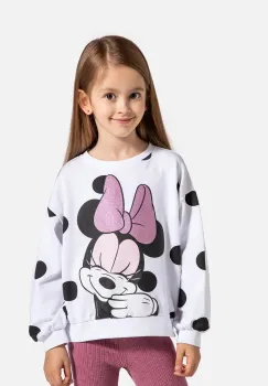 Coccodrillo bluza copii culoarea alb, cu imprimeu, LICENCE GIRL DISNEY imagine