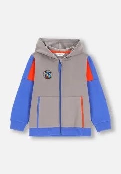 Coccodrillo bluza copii culoarea bej, cu gluga, uni, FOREST FRIENDS KIDS imagine