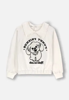 Coccodrillo bluza copii culoarea bej, cu imprimeu, ACADEMY GIRL KIDS imagine