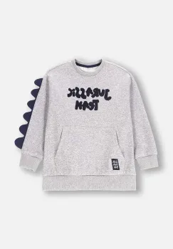 Coccodrillo bluza copii culoarea gri, cu imprimeu, DIGITAL BOY KIDS imagine