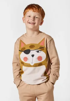 Coccodrillo bluza copii culoarea maro, cu imprimeu, LICENCE BOY KOCIA SZAJKA imagine