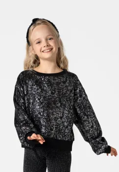 Coccodrillo bluza copii culoarea negru, modelator, ELEGANT PARTY GIRL imagine