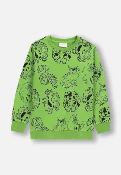 Coccodrillo bluza copii culoarea verde, modelator, GRUNGE SWAMP BOY KIDS imagine