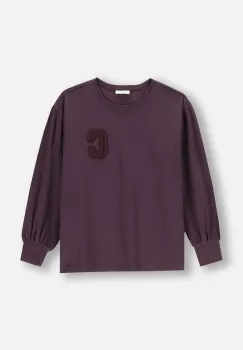 Coccodrillo bluza copii culoarea violet, neted, ACADEMY GIRL JUNIOR imagine