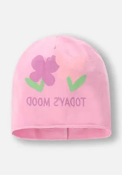 Coccodrillo caciula culoarea roz, bumbac, din tesatura uni, ACCESSORIES SPRING GIRL imagine