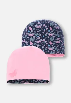 Coccodrillo caciula culoarea roz, bumbac, din tesatura uni, ACCESSORIES SPRING GIRL imagine