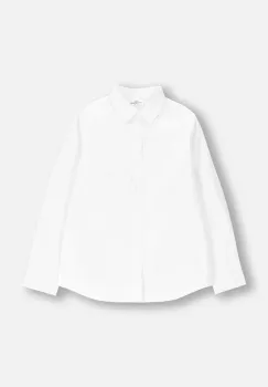 Coccodrillo camasa de bumbac pentru copii culoarea alb, ELEGANT JUNIOR BOY imagine