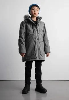 Coccodrillo geaca de iarna pentru copii culoarea gri, OUTERWEAR BOY JUNIOR imagine