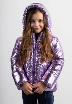 Coccodrillo geaca de iarna pentru copii culoarea violet, OUTERWEAR GIRL KIDS imagine