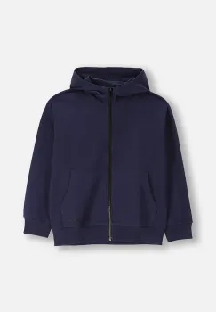 Coccodrillo hanorac de bumbac pentru copii culoarea bleumarin, cu gluga, cu imprimeu, EVERYDAY BOY A imagine