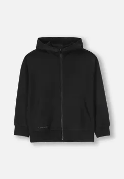 Coccodrillo hanorac de bumbac pentru copii culoarea negru, cu gluga, cu imprimeu, EVERYDAY BOY A imagine