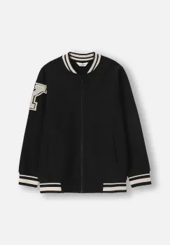 Coccodrillo hanorac de bumbac pentru copii culoarea negru, cu imprimeu, EVERYDAY BOY A imagine