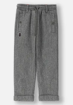 Coccodrillo pantaloni bebe culoarea gri, cu imprimeu, ELEGANT BABY BOY imagine