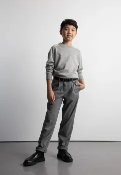 Coccodrillo pantaloni copii culoarea gri, cu imprimeu, ELEGANT JUNIOR BOY imagine
