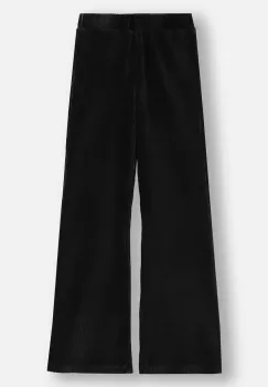 Coccodrillo pantaloni copii culoarea negru, uni, CRAFT PUNK GIRL JUNIOR imagine