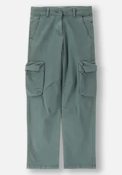 Coccodrillo pantaloni copii culoarea verde, uni, YETI BOY JUNIOR imagine