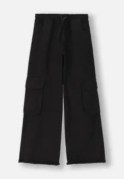 Coccodrillo pantaloni culoarea negru, MAXITROPIC GIRL JUNIOR imagine