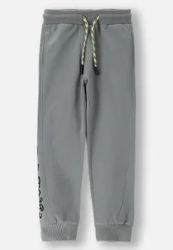 Coccodrillo pantaloni de bumbac pentru copii culoarea gri, uni, SPORTS BOY KIDS imagine