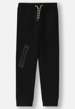 Coccodrillo pantaloni de trening culoarea negru, uni, DRAGONS BOY KIDS imagine