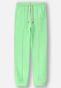 Coccodrillo pantaloni de trening culoarea verde, MAXITROPIC GIRL KIDS imagine