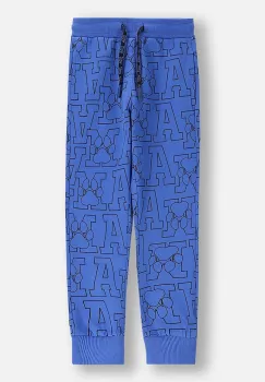 Coccodrillo pantaloni de trening din bumbac pentru copii cu imprimeu, ACADEMY BOY KIDS imagine