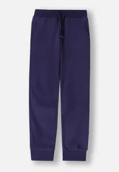 Coccodrillo pantaloni de trening din bumbac pentru copii culoarea bleumarin, uni, EVERYDAY GIRL A imagine