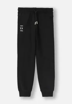 Coccodrillo pantaloni de trening din bumbac pentru copii culoarea negru, cu imprimeu, EVERYDAY BOY A imagine