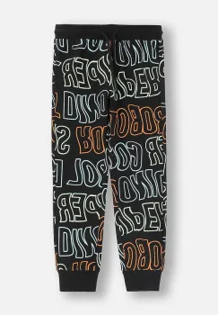 Coccodrillo pantaloni de trening din bumbac pentru copii culoarea negru, cu imprimeu, X-RAY VISION BOY KIDS imagine