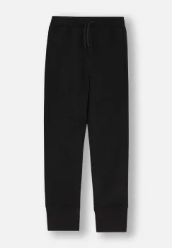 Coccodrillo pantaloni de trening din bumbac pentru copii culoarea negru, neted, EVERYDAY GIRL imagine