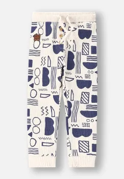 Coccodrillo pantaloni de trening pentru bebelusi culoarea bej, modelator, SAGE TIME BOY NEWBORN imagine
