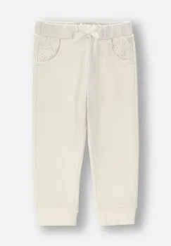 Coccodrillo pantaloni de trening pentru bebelusi culoarea bej, neted, NOSTALGIC MEADOW GIRL NEWBORN imagine