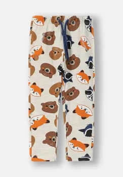 Coccodrillo pantaloni de trening pentru bebelusi culoarea gri, cu imprimeu, FOREST FRIENDS BOY NEWBORN imagine