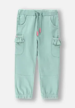 Coccodrillo pantaloni de trening pentru bebelusi culoarea verde, neted, DREAM DIARIES GIRL NEWBORN imagine