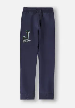 Coccodrillo pantaloni de trening pentru copii culoarea bleumarin, cu imprimeu, EVERYDAY BOY imagine