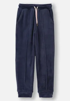 Coccodrillo pantaloni de trening pentru copii culoarea bleumarin, uni, FROSTING PUDDLE GIRL KIDS imagine