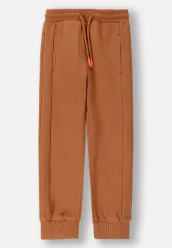 Coccodrillo pantaloni de trening pentru copii culoarea maro, cu model, YETI BOY KIDS imagine