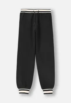 Coccodrillo pantaloni de trening pentru copii culoarea negru, cu imprimeu, EVERYDAY BOY A imagine