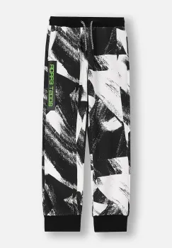 Coccodrillo pantaloni de trening pentru copii culoarea negru, cu model, X-RAY VISION BOY JUNIOR imagine