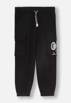Coccodrillo pantaloni de trening pentru copii culoarea negru, neted, CARTOONS GIRL KIDS imagine