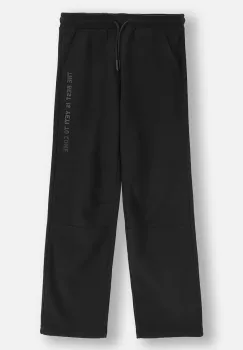 Coccodrillo pantaloni de trening pentru copii culoarea negru, uni, YETI BOY JUNIOR imagine