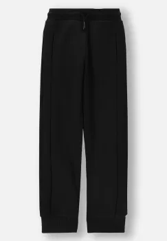 Coccodrillo pantaloni de trening pentru copii culoarea negru, uni, YETI BOY JUNIOR imagine