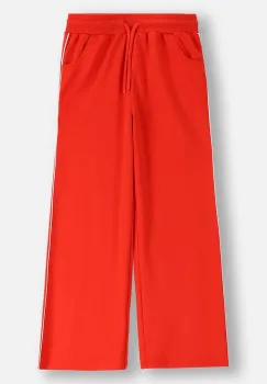 Coccodrillo pantaloni de trening pentru copii culoarea rosu, uni, FABOLOUS GIRL JUNIOR imagine