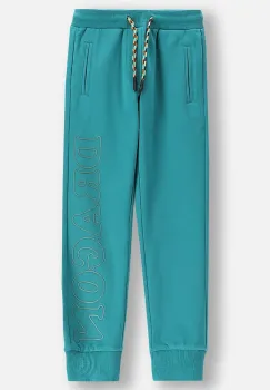 Coccodrillo pantaloni de trening pentru copii culoarea turcoaz, cu imprimeu, DRAGONS BOY KIDS imagine