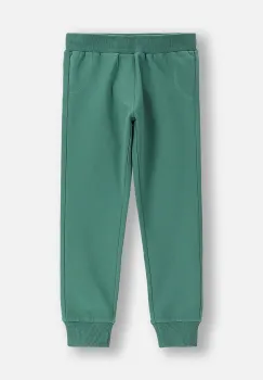 Coccodrillo pantaloni de trening pentru copii culoarea verde, uni, EVERYDAY BOY A imagine
