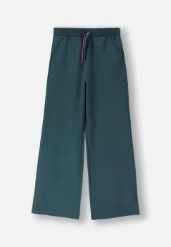 Coccodrillo pantaloni de trening pentru copii culoarea verde, uni, EVERYDAY GIRL A imagine