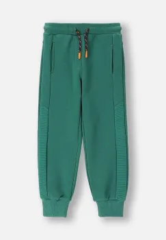 Coccodrillo pantaloni de trening pentru copii culoarea verde, uni, YETI BOY KIDS imagine