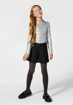 Coccodrillo pantaloni scurti copii culoarea negru, cu imprimeu, ELEGANT PARTY GIRL imagine