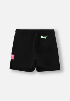 Coccodrillo pantaloni scurti culoarea negru, talie reglabila, INSIDE OCEAN GIRL JUNIOR imagine