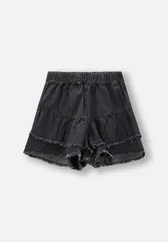 Coccodrillo pantaloni scurti culoarea negru, TROPICAL STORY GIRL JUNIOR imagine